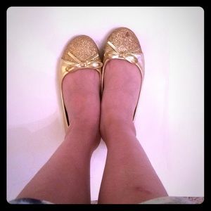 Gold slip ons